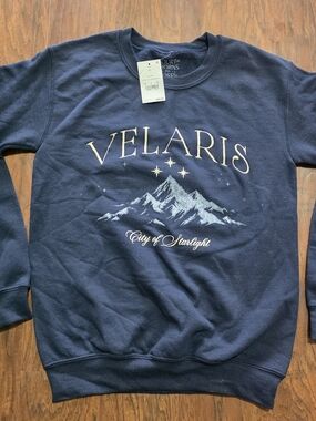 A Court of Thorns and Roses Velaris Navy Graphic Pullover Crewneck Sweatshirt XS